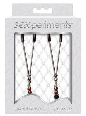 Sexperiments Ruby Black Nipple Clips