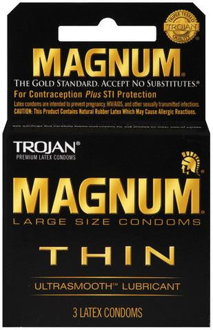 Trojan Magnum Thin Lubricated Condoms - 3 Pack