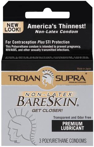 Trojan Supra Lubricated Condoms - 3 Pack