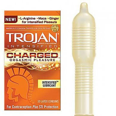 Trojan Intensified Charged Orgasmic Pleasure Condoms -