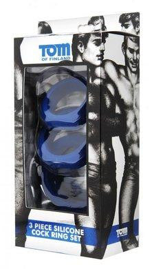 Tom of Finland 3 Piece  Silicone Cock Ring Set