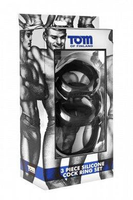 Tom of Fin. 3 Piece Silicone Cock Ring Set