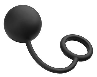 Tom of Finland Silicone Cock Ring with Heavy  Anal Ball