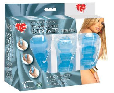 Tlc Cyberskin Translucent  Stroker Triplets