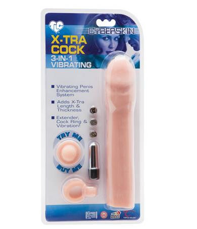 TLC Cyberskin 3-In-1 Vibrating X-tra Cock