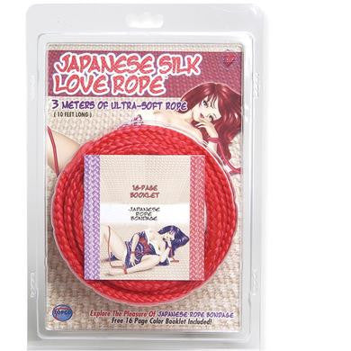 Japanese Silk Love Rope 10 Feet Long - Red