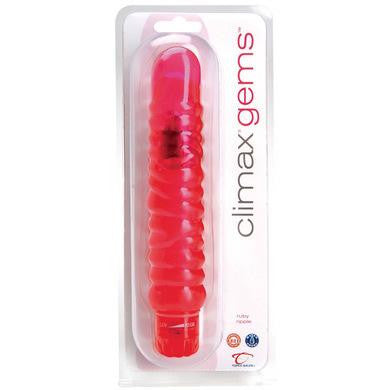 Climax Gems Vibrator 8-inch - Ruby Ripple