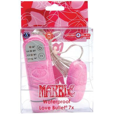 Marble Waterproof Love Bullet 7X - Pink