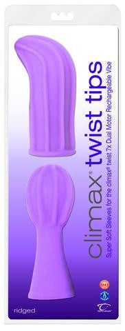 Climax Twist Tips Ridged Vibrator - Purple