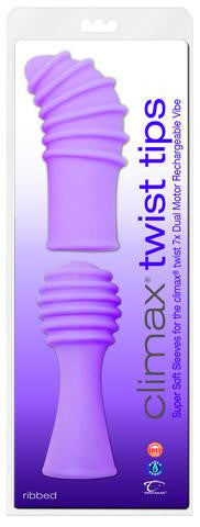 Climax Twist Tips Ribbed Vibrator - Purple