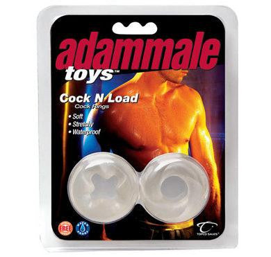 Adam Male Toys Cock N Load Cock Rings - Clear