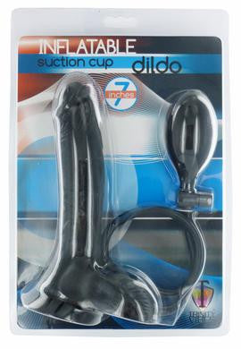 Inflatable Suction Cup Dong  - Black