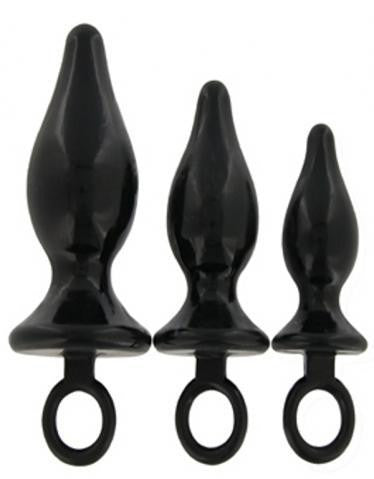 Anal Pacifiers Set Of 3 - Black