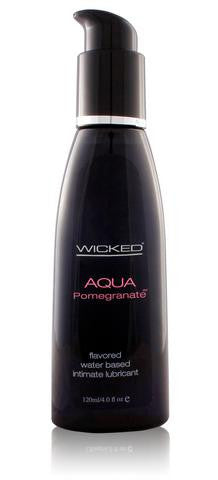 Aqua Pomegranate Flavored Water-Based Lubricant - 4 oz.