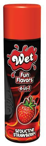 Wet Fun Flavors 4-In-1 Seductive Strawberry Lubricant - 4.1 oz.