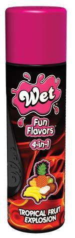 Wet Fun Flavors 4-In-1 Tropical Fruit Explosion Lubricant - 4.1 oz.