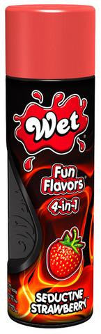 Wet Fun Flavors 4-In-1 Seductive Strawberry Lubricant - 10.7 oz.