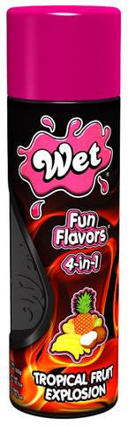 Wet Fun Flavors 4-In-1 Tropical Fruit Explosion Lubricant - 10.7 oz.