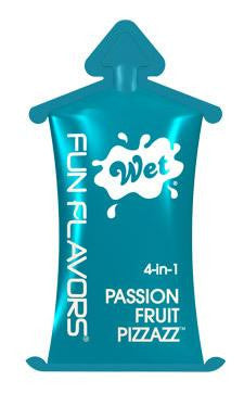 Wet Fun Flavors 4-in-1 Lube - Passion Fruit Pizzazz - 10 Ml Pillow - Each