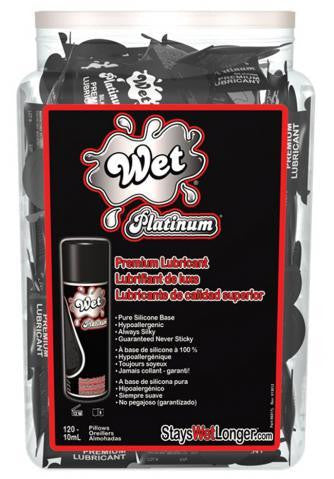 Wet Platinum Premium Lubricant Bowl 10ml Pillows - 120 Pieces