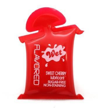 Wet Flavored Gel Lubricant Sweet Cherry - 10 Ml Pillow - Each