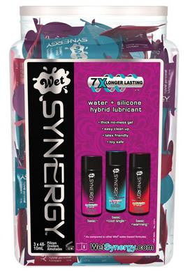 Wet Synergy Hybrid Lubricant - 144 Pc Fishbowl - Assorted